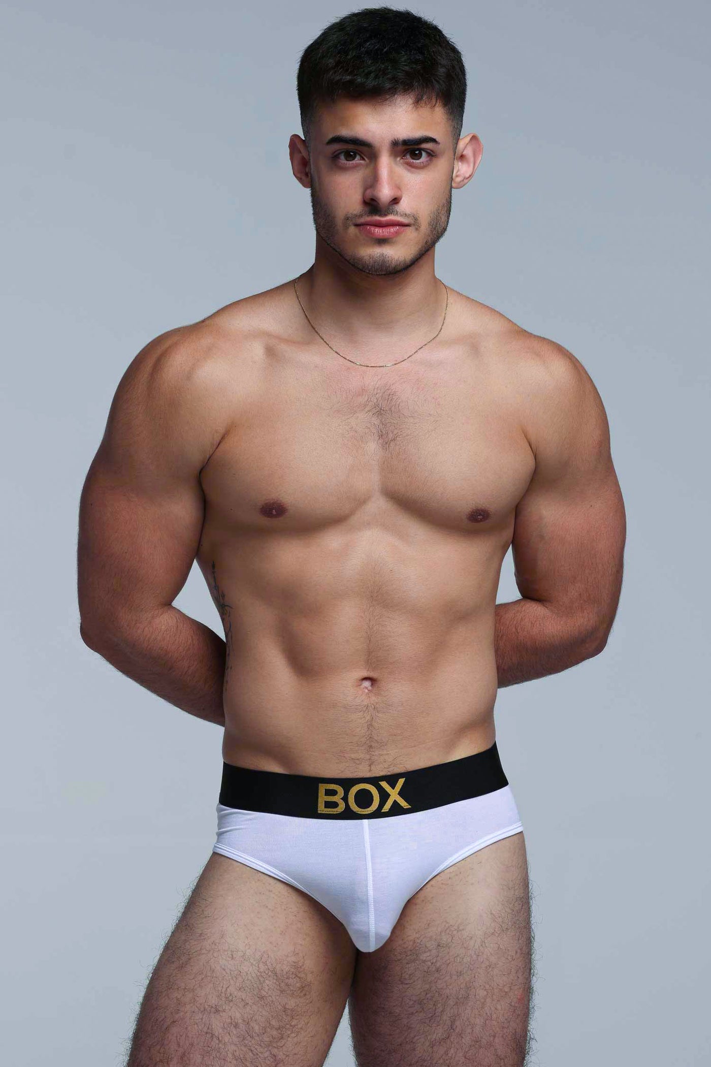 Metallic Modal Briefs - White & Gold - boxmenswear - {{variant_title}}