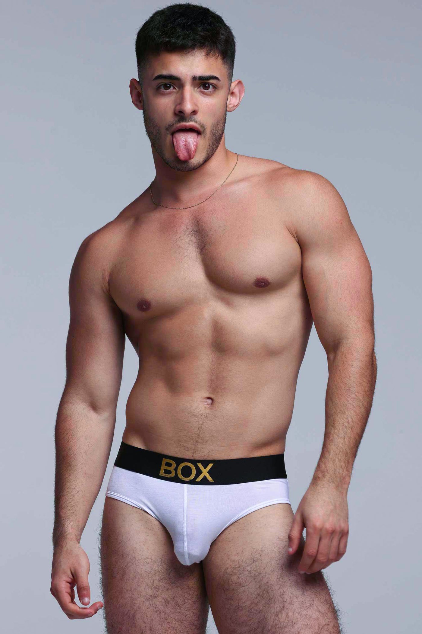 Metallic Modal Briefs - White & Gold - boxmenswear - {{variant_title}}