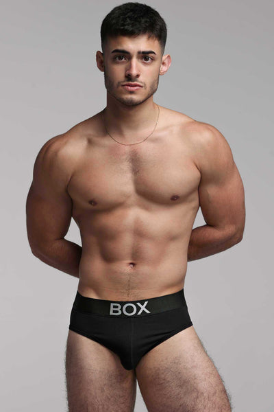 Metallic Modal Briefs - Black & Silver - boxmenswear - {{variant_title}}