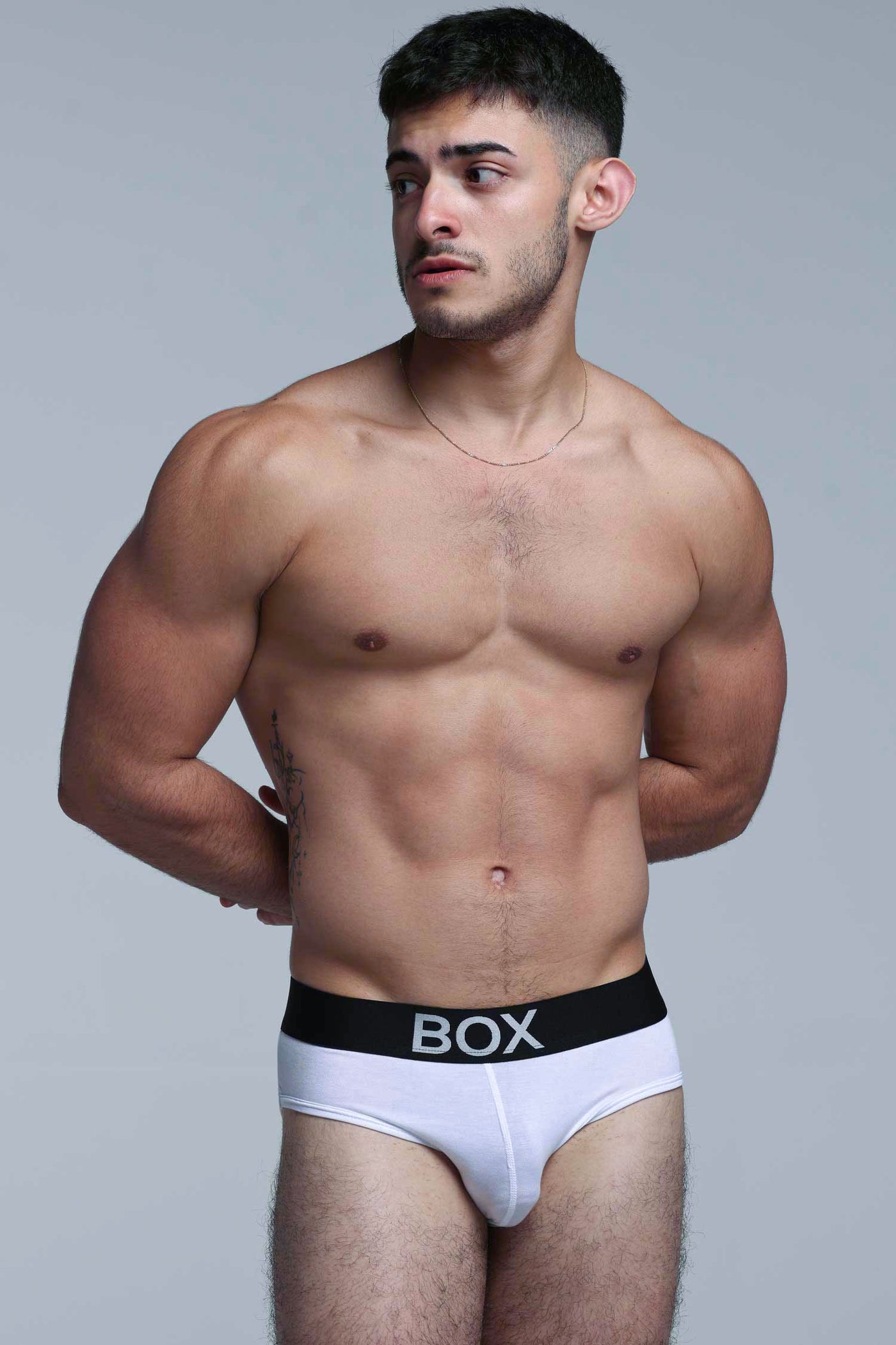 Metallic Modal Briefs - White & Silver - boxmenswear - {{variant_title}}