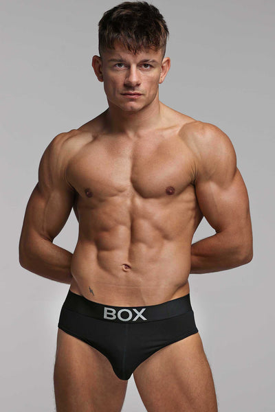 Metallic Modal Briefs - Black & Silver - boxmenswear - {{variant_title}}