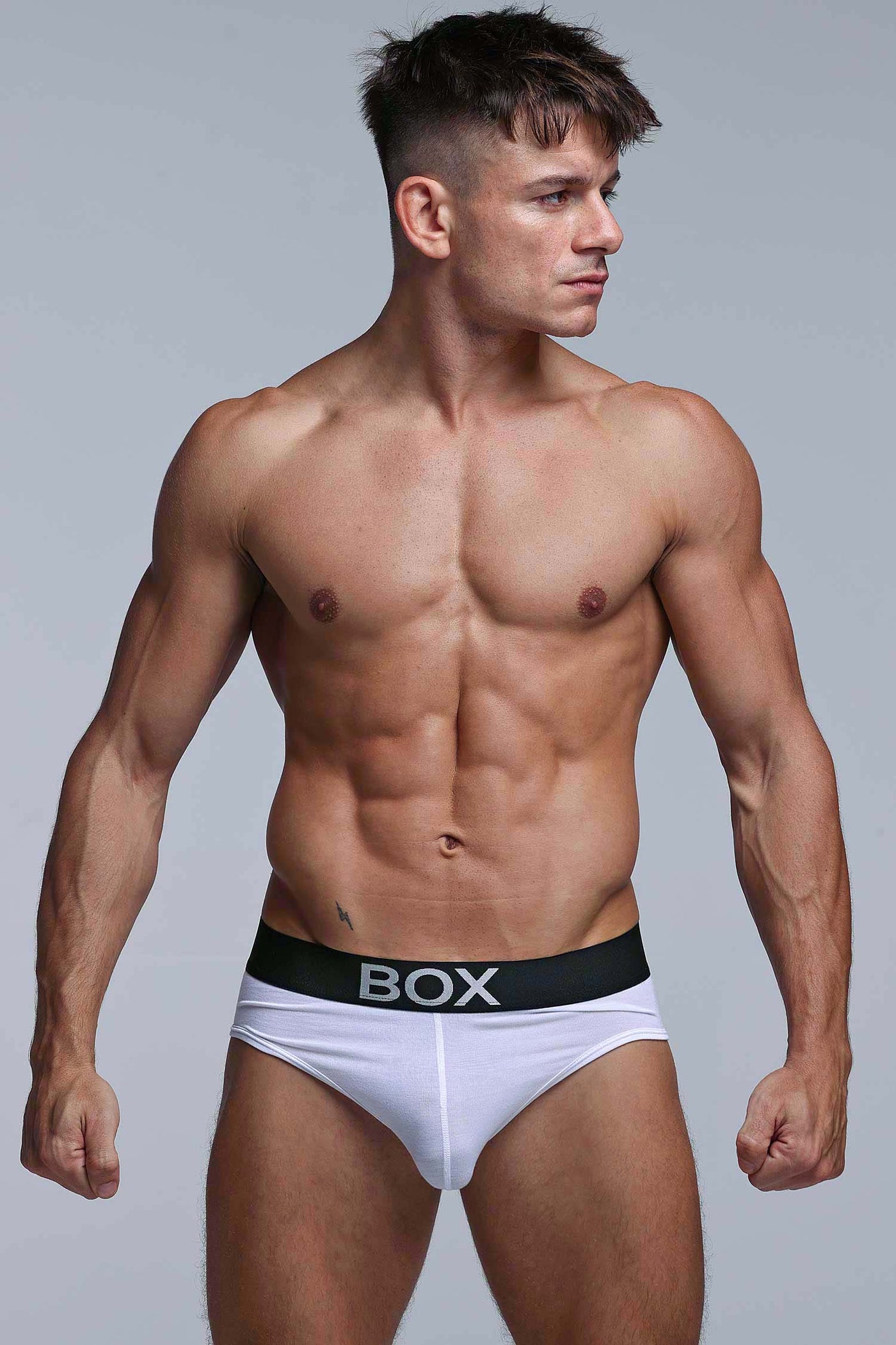 Metallic Modal Briefs - White & Silver - boxmenswear - {{variant_title}}