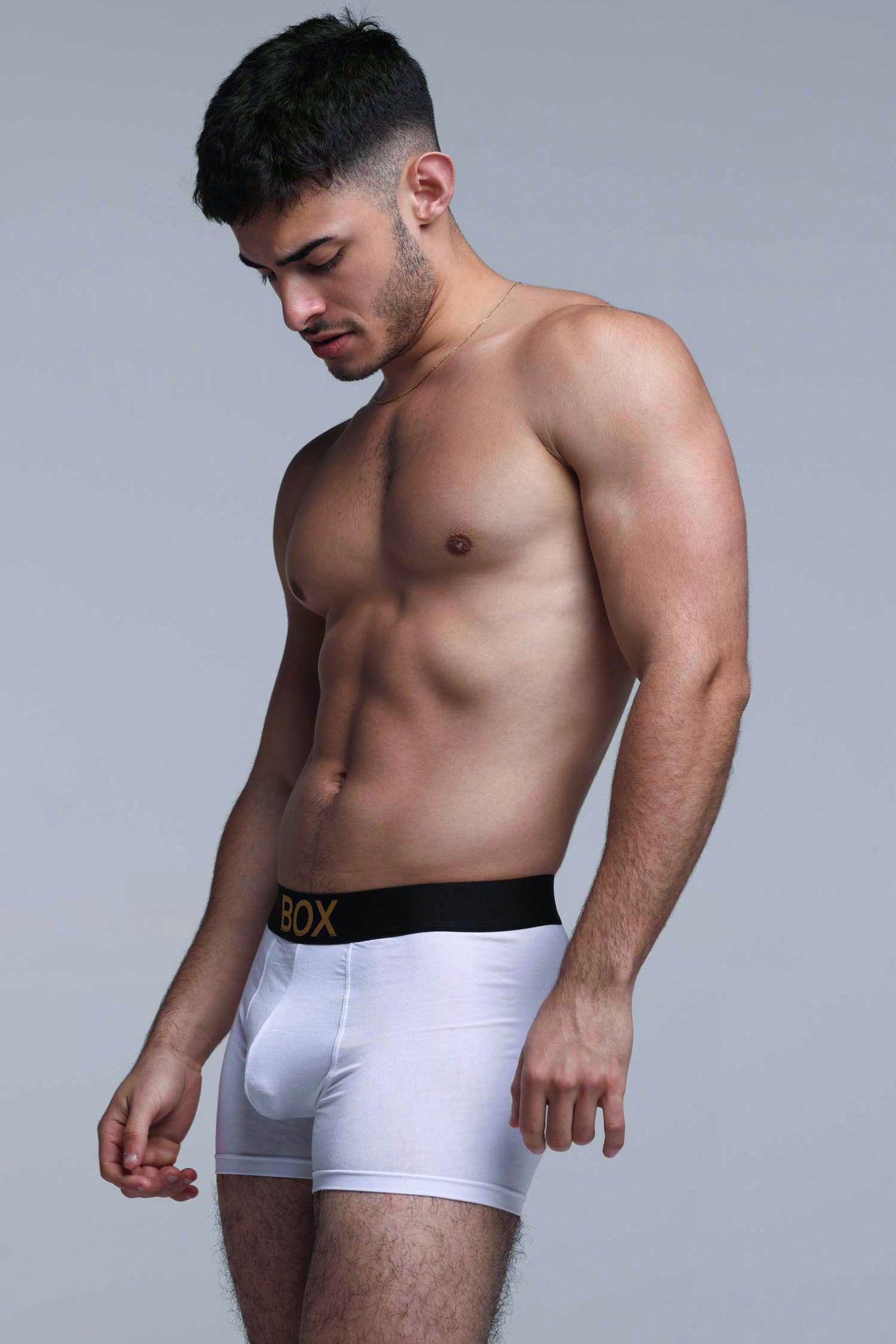 Metallic Modal Boxers - White & Gold - boxmenswear - {{variant_title}}