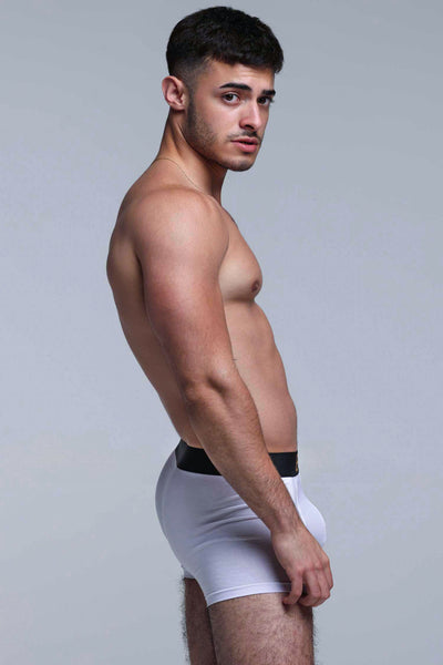 Metallic Modal Boxers - White & Gold - boxmenswear - {{variant_title}}
