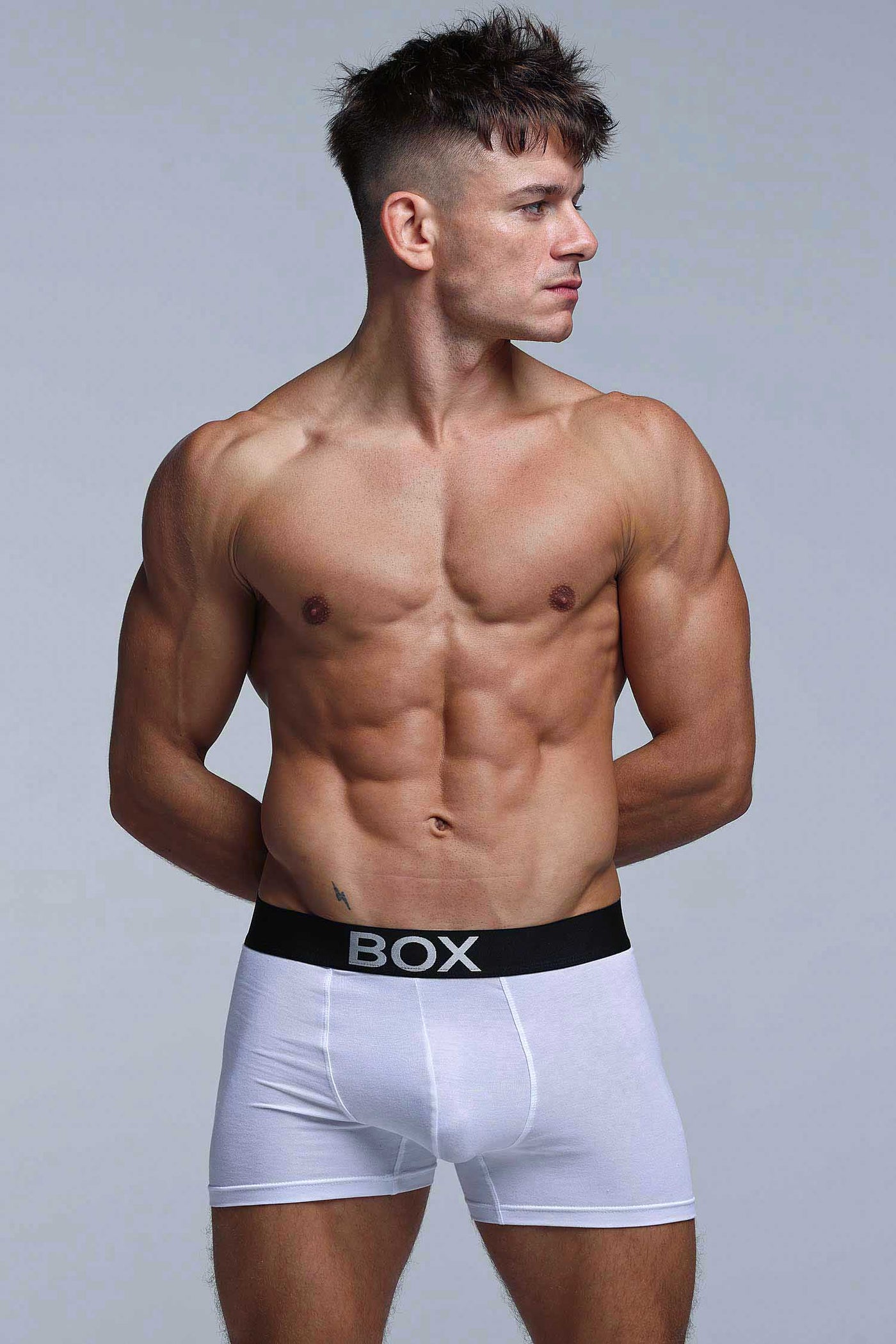 Metallic Modal Boxers - White & Silver - boxmenswear - {{variant_title}}