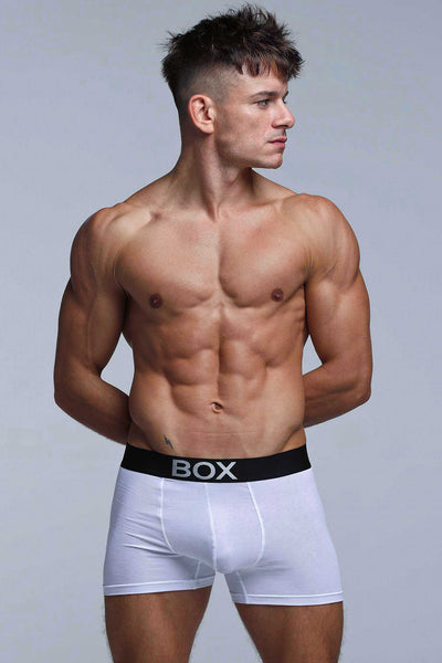 Metallic Modal Boxers - White & Silver - boxmenswear - {{variant_title}}