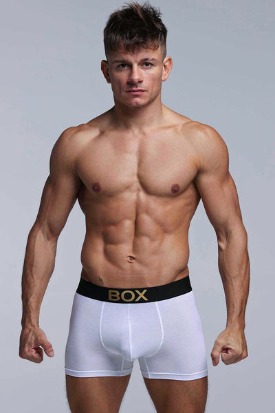 Metallic Modal Boxers - White & Gold - boxmenswear - {{variant_title}}