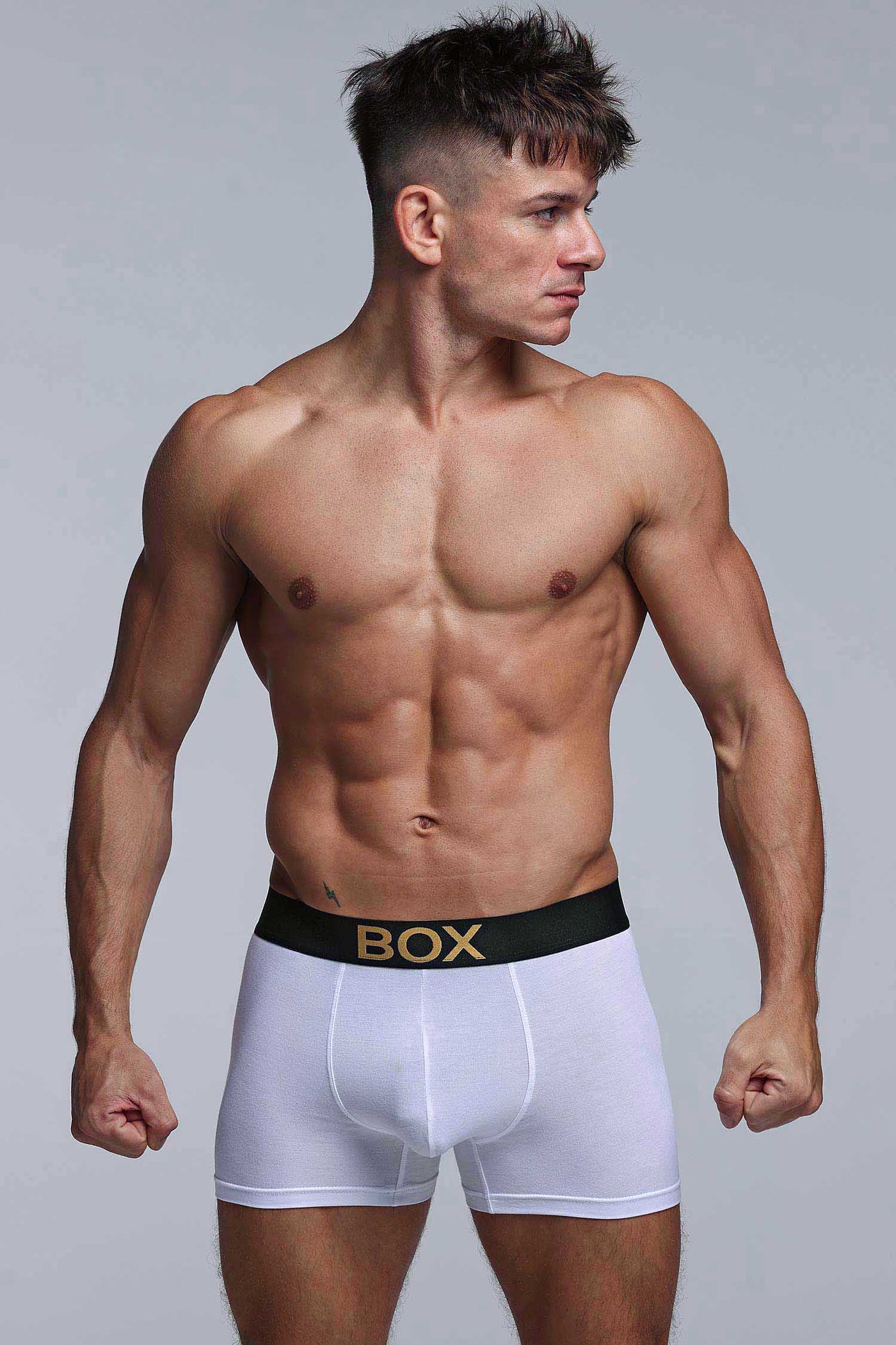 Metallic Modal Boxers - White & Gold - boxmenswear - {{variant_title}}