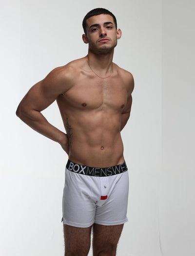Button-up Boxers - Venus White - boxmenswear - {{variant_title}}