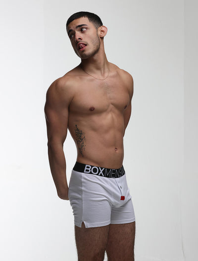 Button-up Boxers - Venus White - boxmenswear - {{variant_title}}
