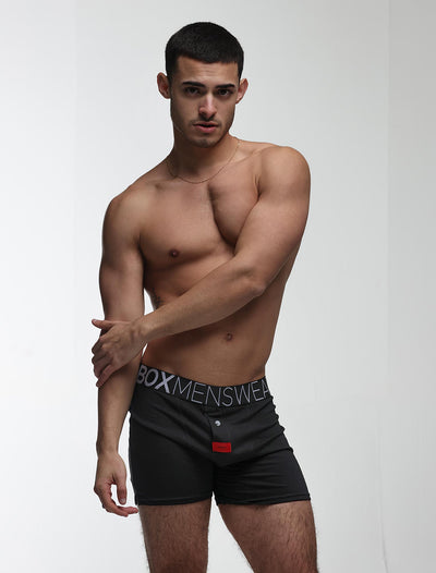 Button-up Boxers - Black Gala - boxmenswear - {{variant_title}}
