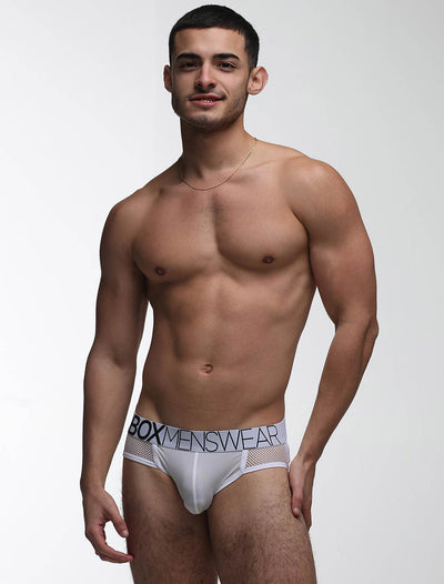Totally Transparent Varsity Mesh Jockstrap - White - boxmenswear - {{variant_title}}
