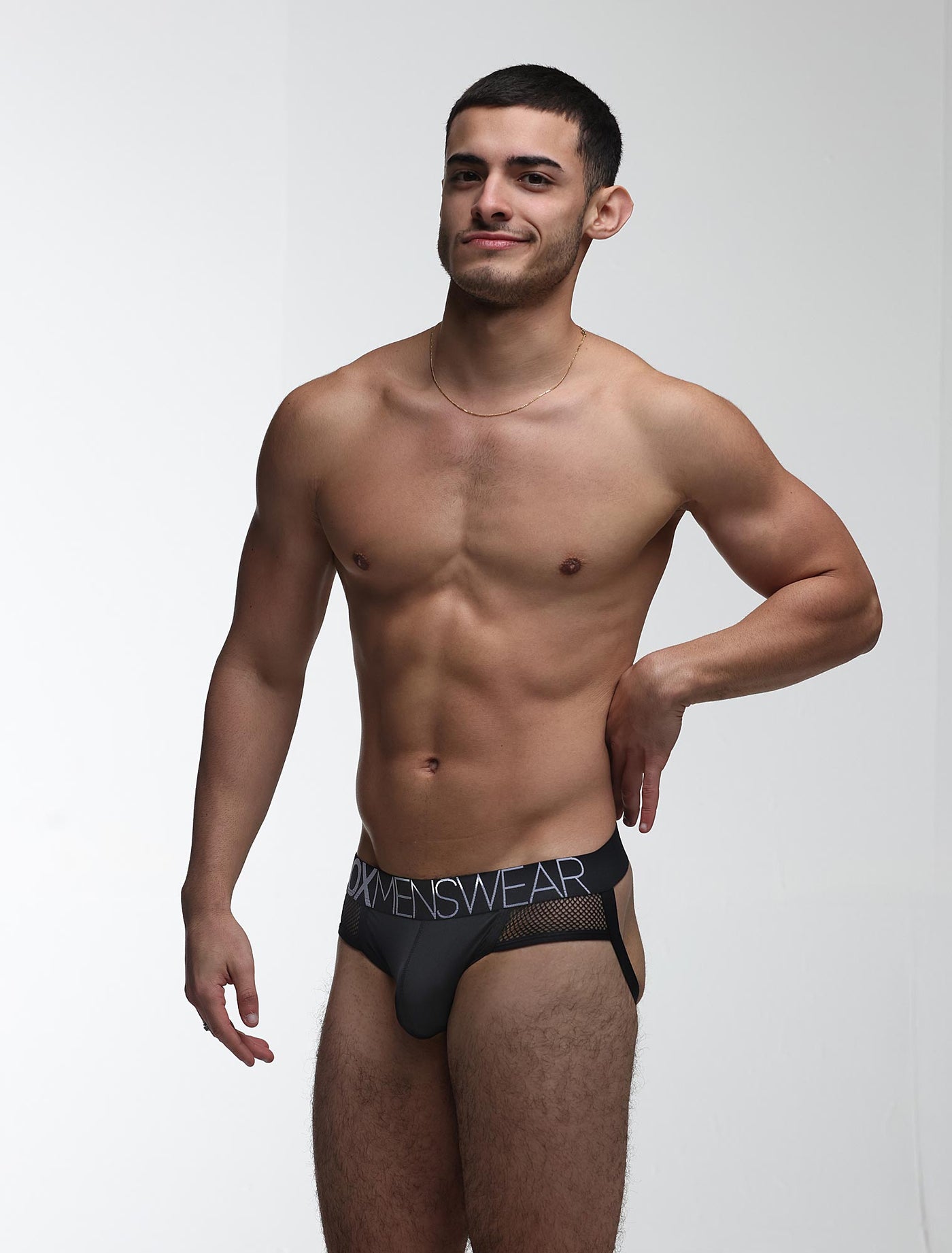 Totally Transparent Varsity Mesh Jockstrap - Direct Black - boxmenswear - {{variant_title}}