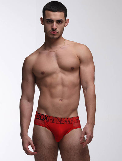 Totally Transparent Varsity Mesh Jockstrap - Direct Red - boxmenswear - {{variant_title}}