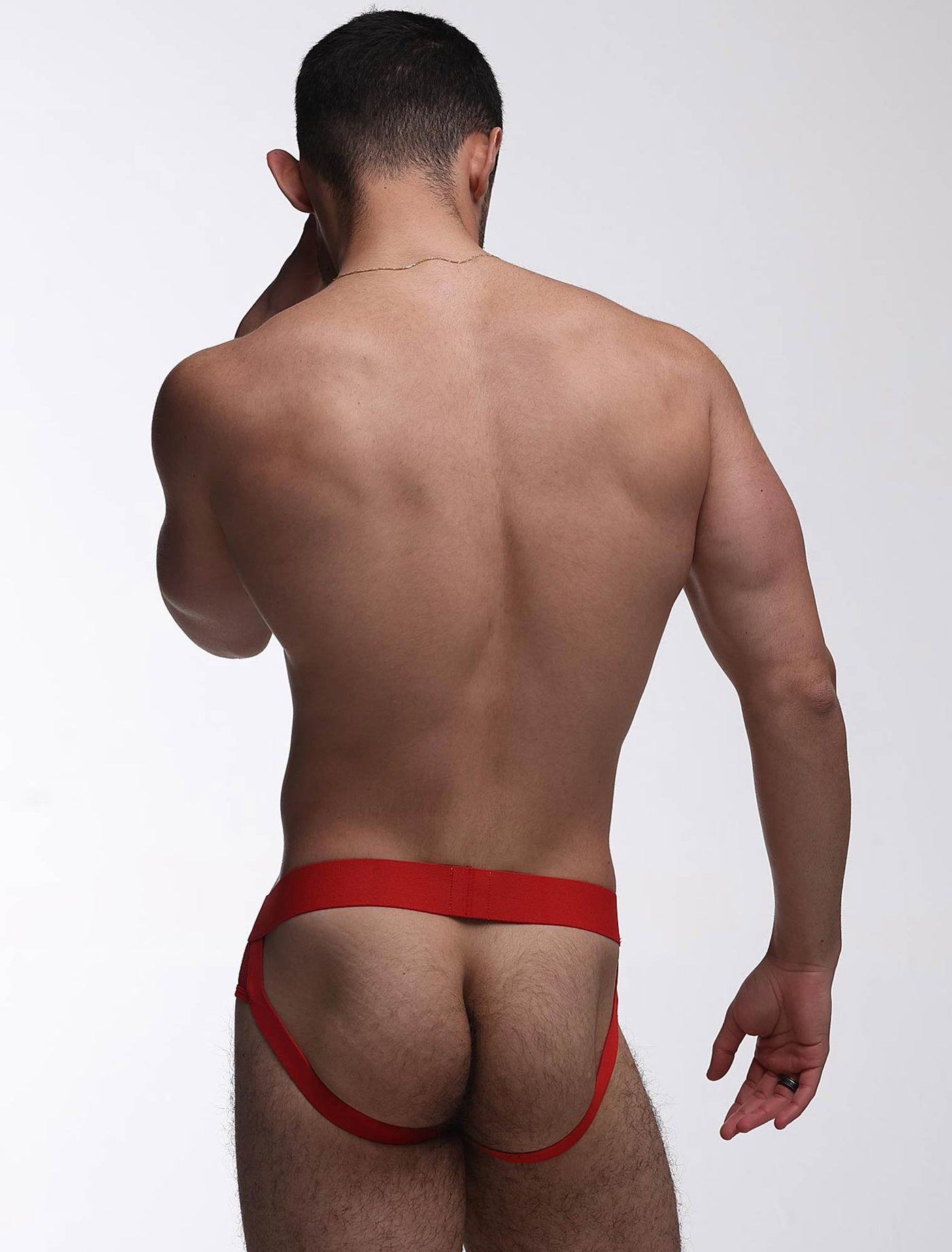 Totally Transparent Varsity Mesh Jockstrap - Direct Red - boxmenswear - {{variant_title}}