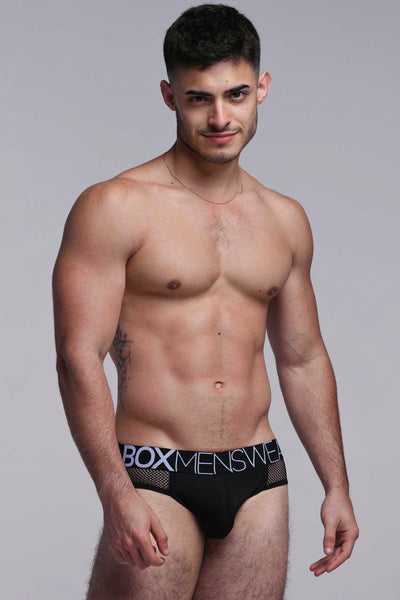 Totally Transparent Varsity Mesh Jockstrap - Direct Black - boxmenswear - {{variant_title}}