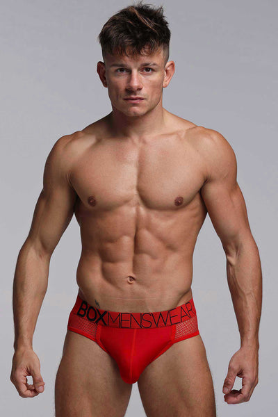 Totally Transparent Varsity Mesh Jockstrap - Direct Red - boxmenswear - {{variant_title}}