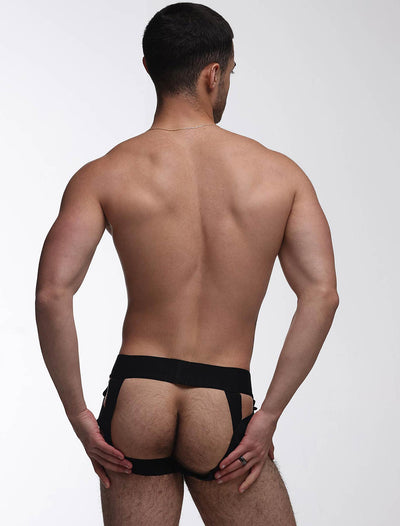 Mens Suspender Jockstrap 3.0: With Bounce - Black - boxmenswear - {{variant_title}}