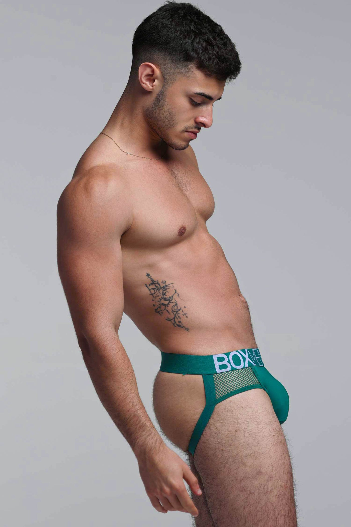 Totally Transparent Varsity Mesh Jockstrap - Evergreen - boxmenswear - {{variant_title}}