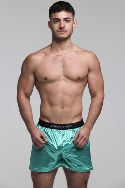 Silk Decline Boxer Shorts - Glorious Green - boxmenswear - {{variant_title}}