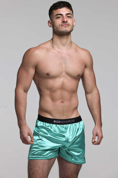 Silk Decline Boxer Shorts - Glorious Green - boxmenswear - {{variant_title}}