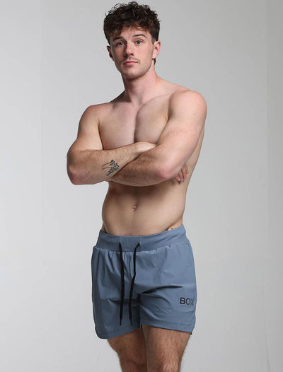Mens Double Layer Sports Shorts - Charcoal - boxmenswear - {{variant_title}}