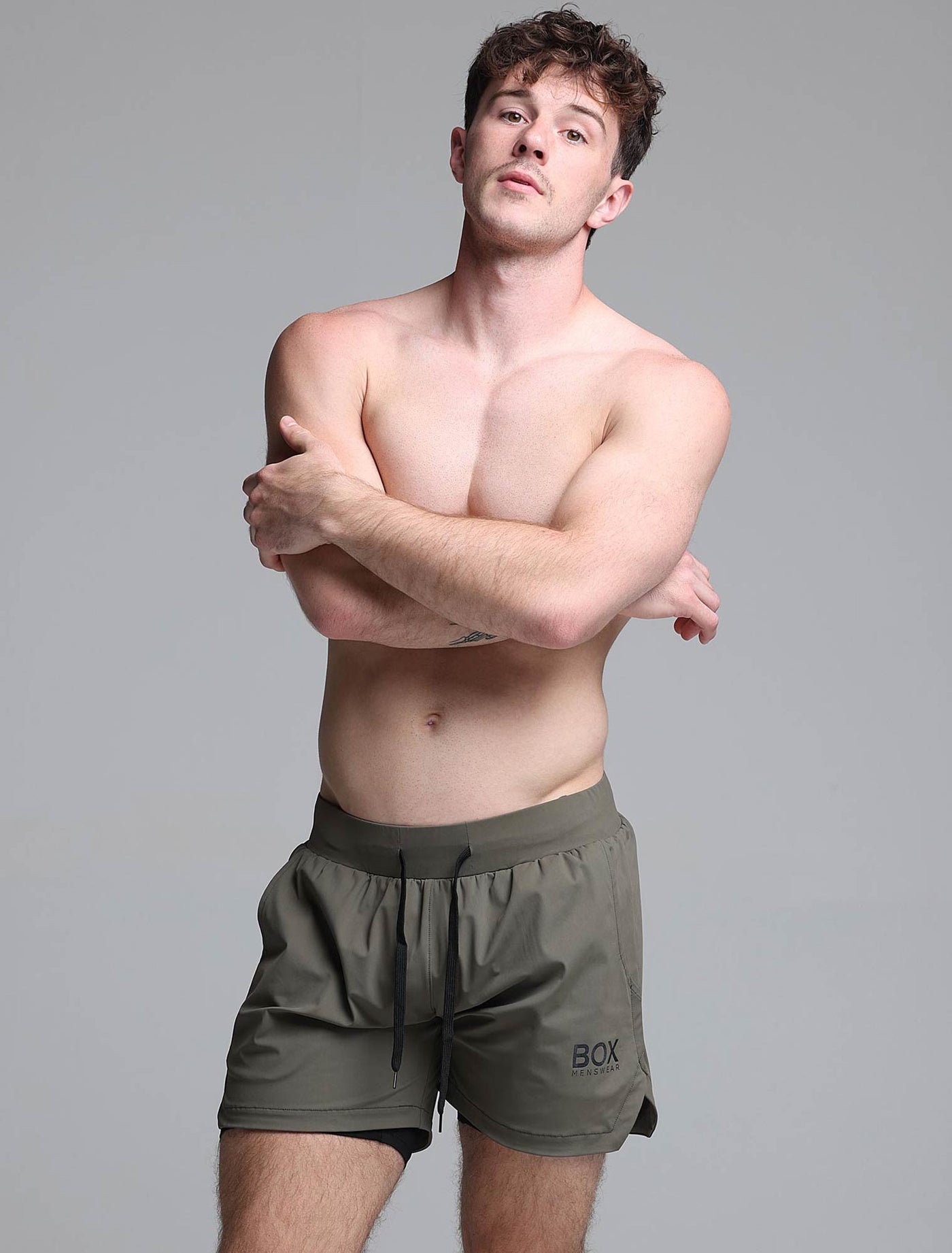 Mens Double Layer Sports Shorts - Green - boxmenswear - {{variant_title}}
