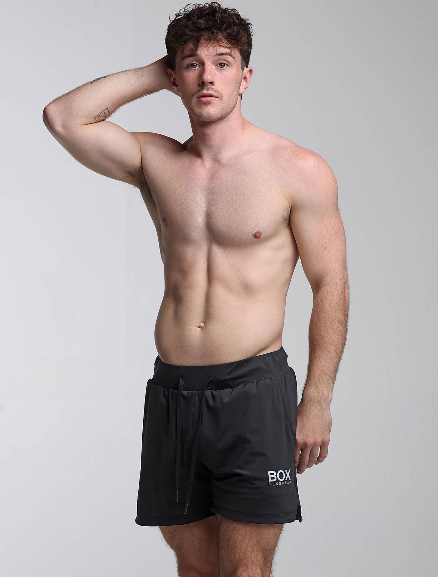 Mens Double Layer Sports Shorts - Black - boxmenswear - {{variant_title}}