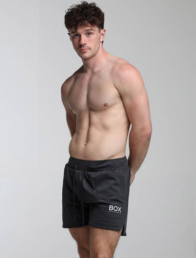 Mens Double Layer Sports Shorts - Black - boxmenswear - {{variant_title}}