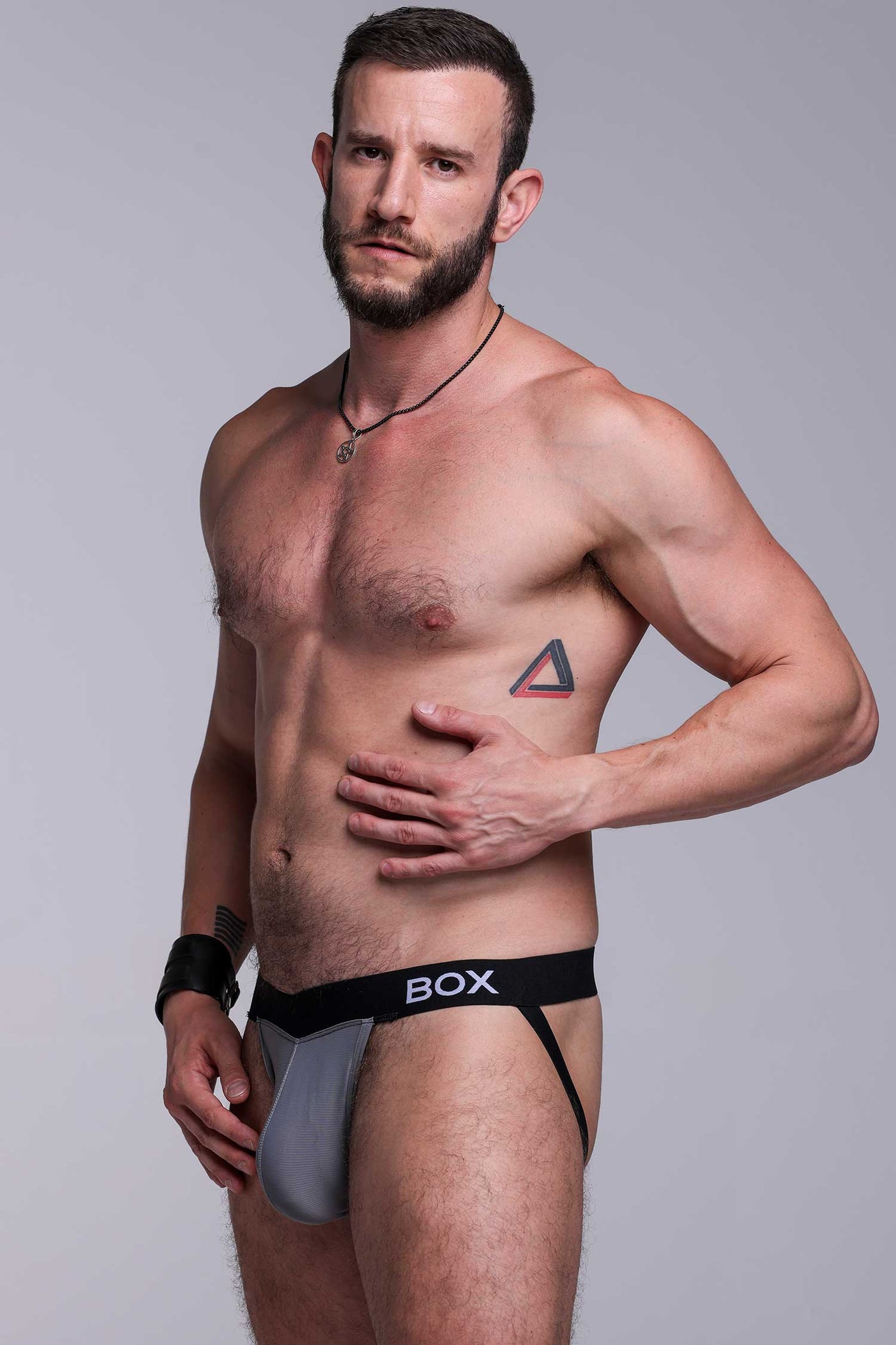 V-Shape Jockstrap - Grey Elegance - boxmenswear - {{variant_title}}