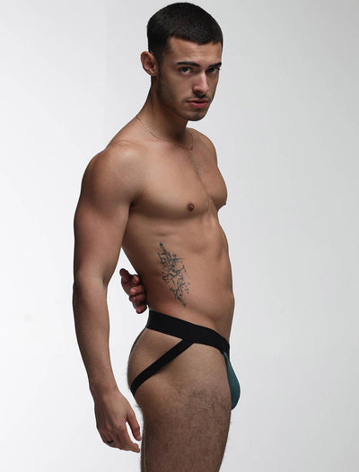 V-Shape Jockstrap - Soft Teal - boxmenswear - {{variant_title}}