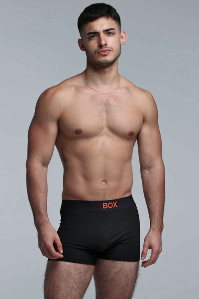 Colour Pop Boxers - Black & Orange - boxmenswear - {{variant_title}}