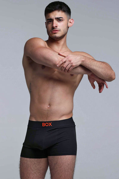 Colour Pop Boxers - Black & Orange - boxmenswear - {{variant_title}}