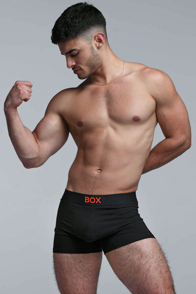 Colour Pop Boxers - Black & Orange - boxmenswear - {{variant_title}}