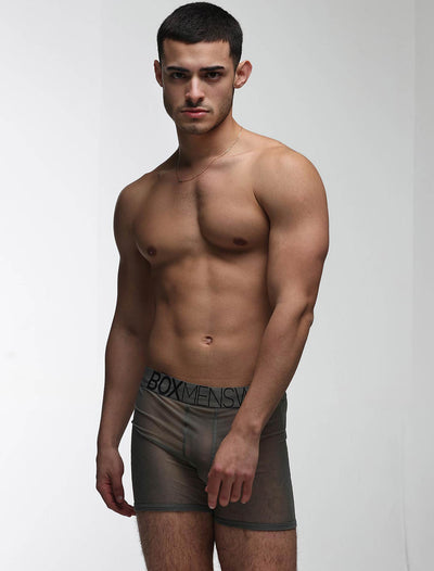 All Over Mesh Boxers - Grey Steel - boxmenswear - {{variant_title}}