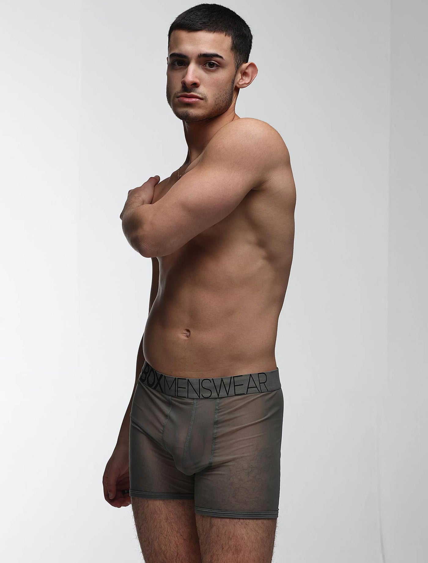 All Over Mesh Boxers - Grey Steel - boxmenswear - {{variant_title}}