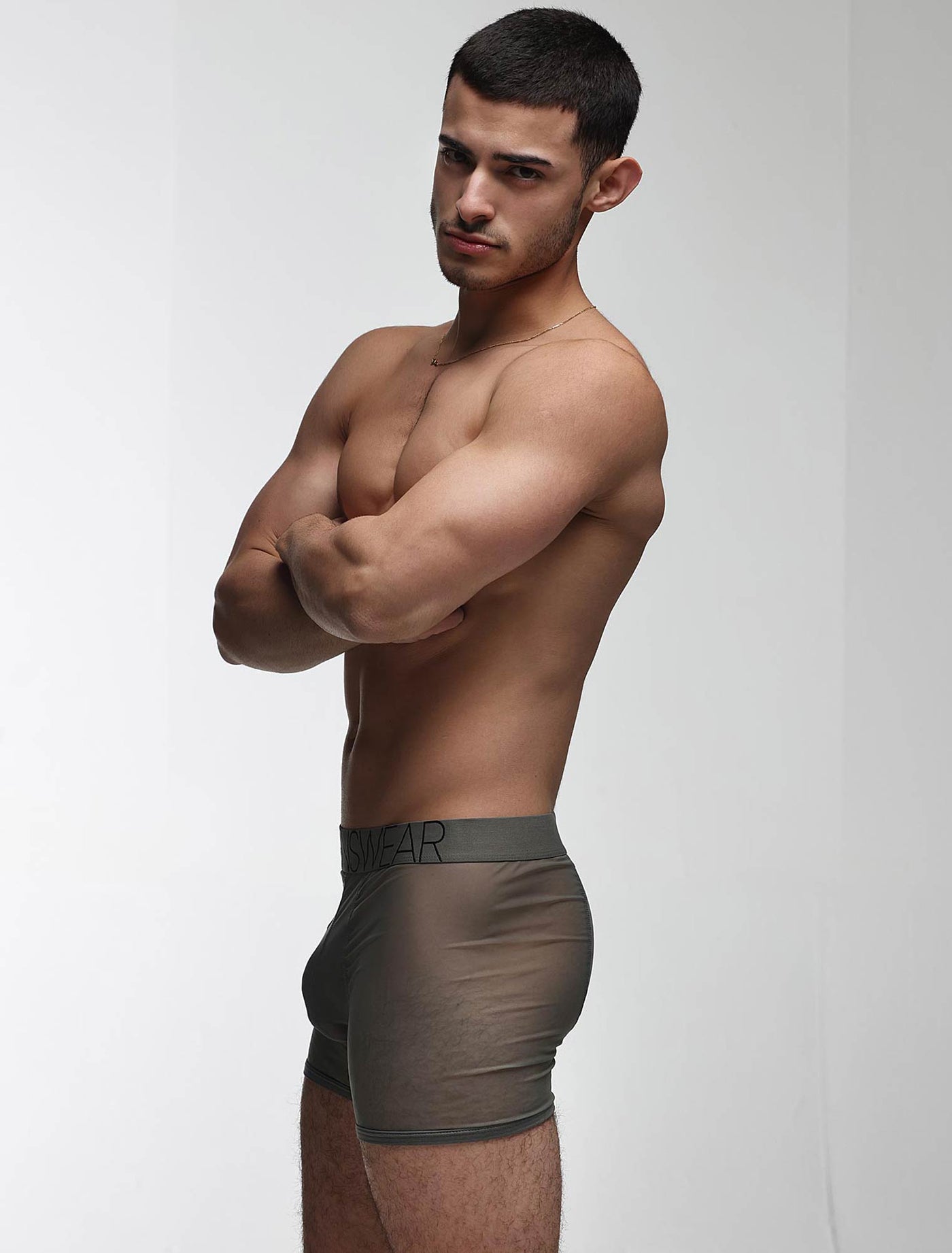 All Over Mesh Boxers - Grey Steel - boxmenswear - {{variant_title}}