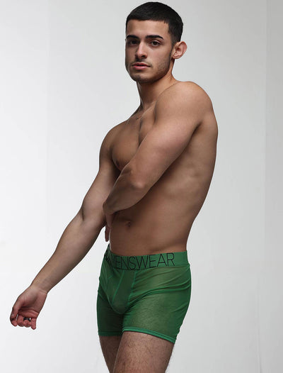 All Over Mesh Boxers - Pine Green - boxmenswear - {{variant_title}}