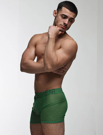 All Over Mesh Boxers - Pine Green - boxmenswear - {{variant_title}}