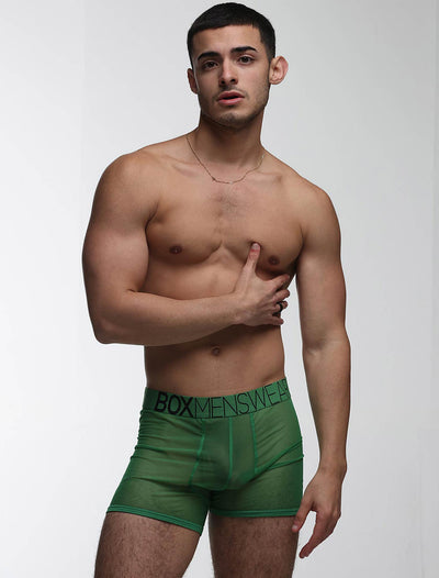 All Over Mesh Boxers - Pine Green - boxmenswear - {{variant_title}}