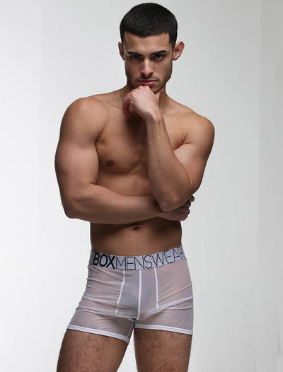 All Over Mesh Boxers - White - boxmenswear - {{variant_title}}