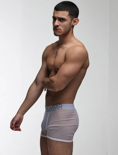 All Over Mesh Boxers - White - boxmenswear - {{variant_title}}