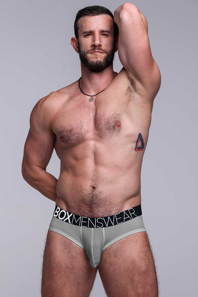Mens Hipster Trunks: Defined Crotch - Grey - boxmenswear - {{variant_title}}