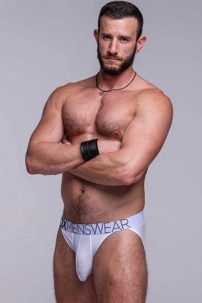 Mens Tanga Briefs: Defined Crotch - White - boxmenswear - {{variant_title}}