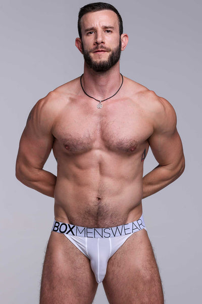 Mens Tanga Briefs: Defined Crotch - White - boxmenswear - {{variant_title}}