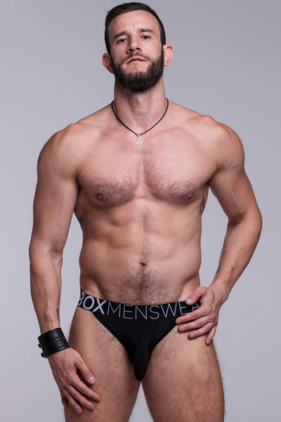 Mens Tanga Briefs: Defined Crotch - Black - boxmenswear - {{variant_title}}