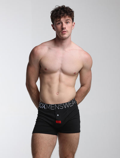 Button-up Boxers - Black Gala - boxmenswear - {{variant_title}}