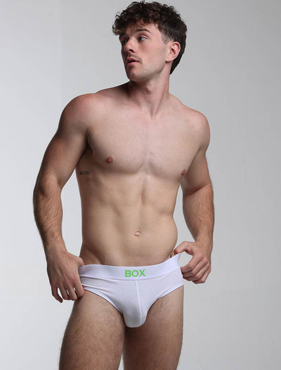 Colour Pop Briefs - White & Green - boxmenswear - {{variant_title}}
