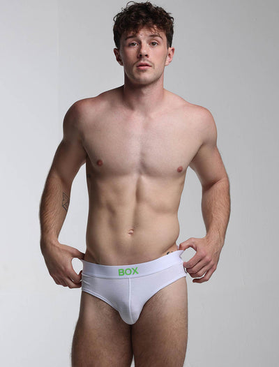 Colour Pop Briefs - White & Green - boxmenswear - {{variant_title}}