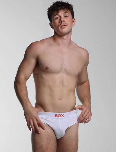 Colour Pop Briefs - White & Orange - boxmenswear - {{variant_title}}